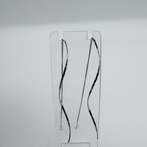 Stainless Steel Silver Threader Dangle Earrings | New in Box